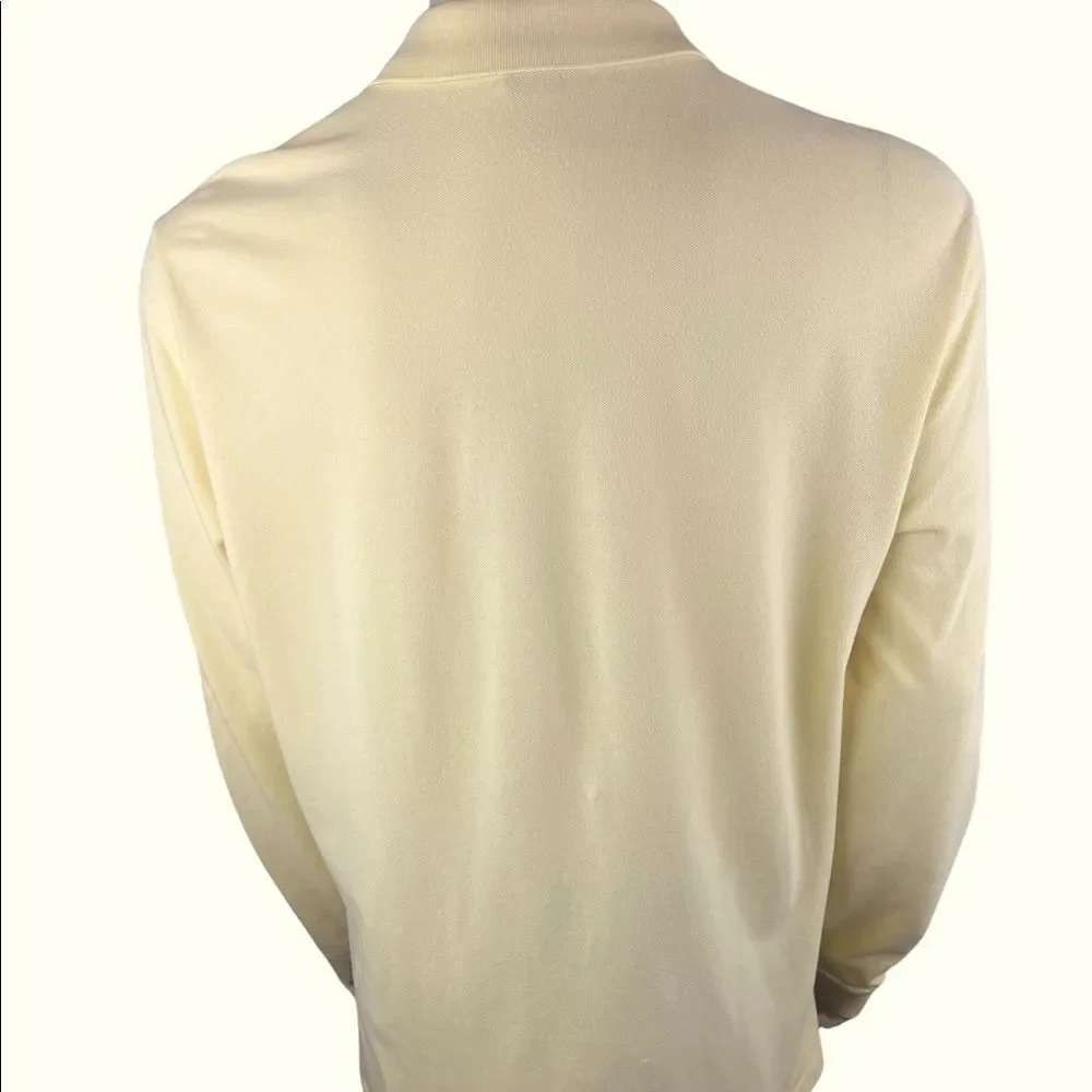 Long Sleeved Yellow Polo by Ralph Lauren in Pre-Loved Condition Custom Fit XXL